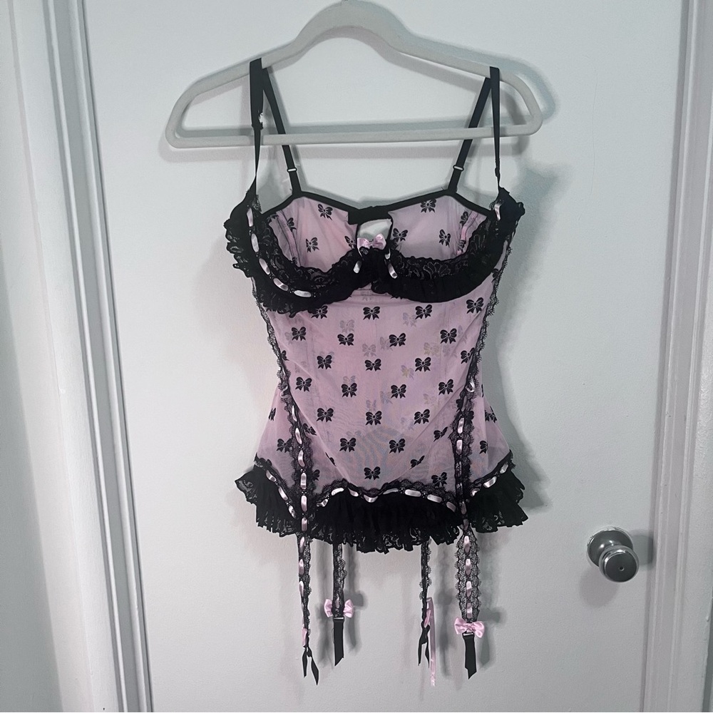 Very Pretty Dainty Coquette Lingerie Underbust Corset Set